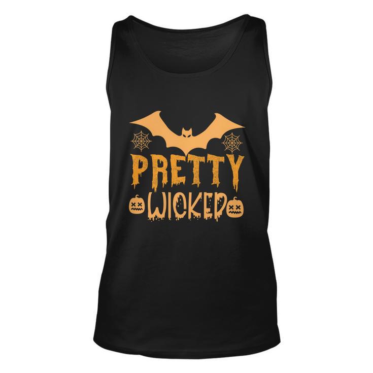 Pretty Wicked Halloween Quote Unisex Tank Top