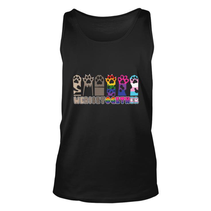 Pride Month We Rise Together Gay Pride Cat Unisex Tank Top