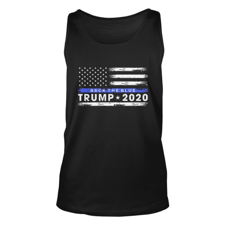 Pro Trump 2020 Back The Blue Thin Blue Line American Flag Gift Unisex Tank Top