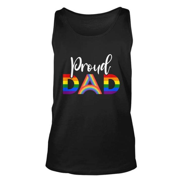 Proud Dad Lgbt Gay Pride Month Lgbtq Parent Funny Gift Unisex Tank Top