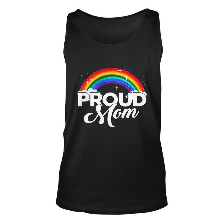 Proud Mom Lesbian Lgbt Gay Lgbtq Rainbow Flag Gift Unisex Tank Top