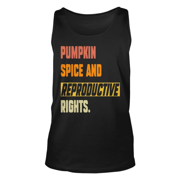 Pumpkin Spice & Reproductive Rights Feminist Pro Choice Fall Men Women Tank Top Graphic Print Unisex