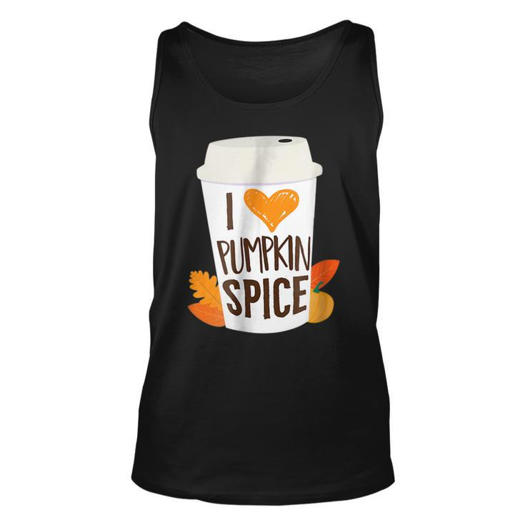Pumpkin Spice Coffee Latte Fall Autumn Season And Halloween  Unisex Tank Top