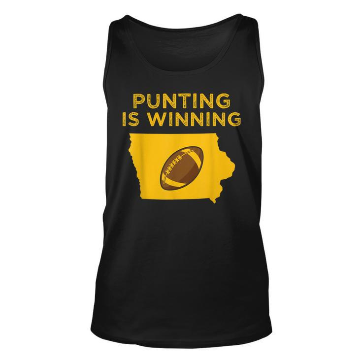 Punting Is Winning Iowa I Cheer For The Punter  Men Women Tank Top Graphic Print Unisex