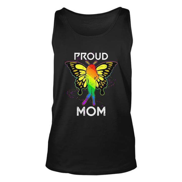 Rainbow Butterfly Proud Lesbian Mom Mothers Day Gift Lgbt Cool Gift Unisex Tank Top