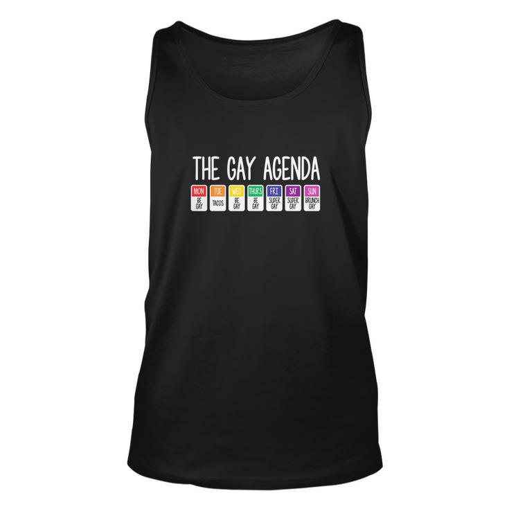 Rainbow The Gay Weekly Agenda Funny Lgbt Pride Unisex Tank Top