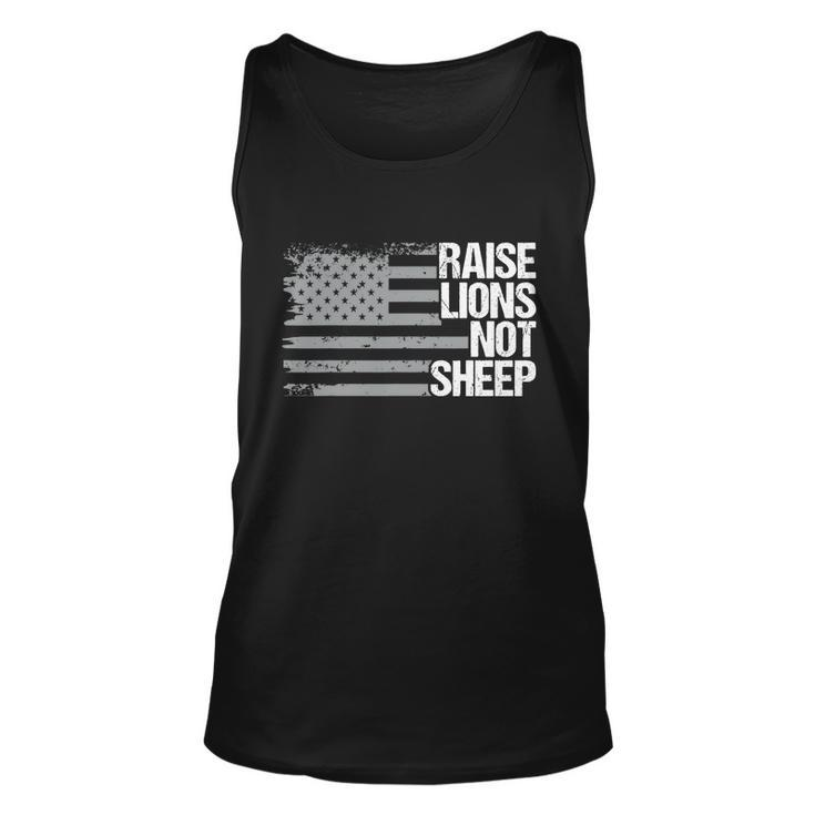 Raise Lions Not Sheep American Patriot Patriotic Lion Tshirt Graphic Design Printed Casual Daily Basic Unisex Tank Top