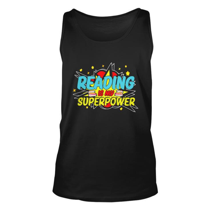 Reader Reading Bookworm Book Lover Reading Is My Superpower Gift Graphic Design Printed Casual Daily Basic Unisex Tank Top