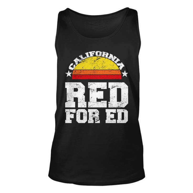 Red For Ed California Sunset Disstressed Unisex Tank Top
