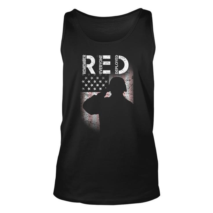 Red Friday Remember Everyone Deployed Flag V2 Unisex Tank Top