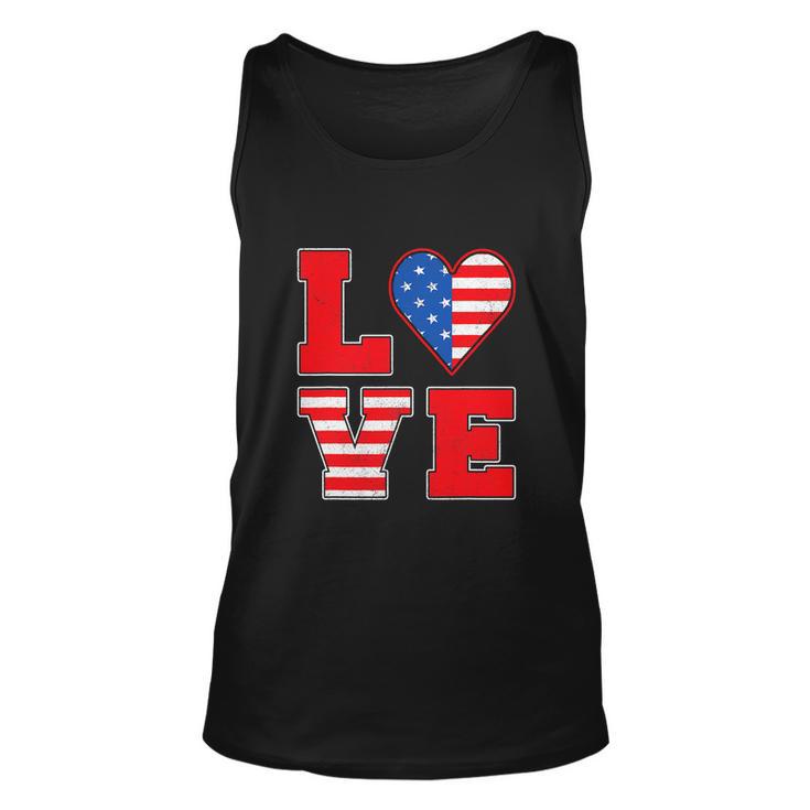 Red White And Blue For 4Th Of July American Flag Unisex Tank Top