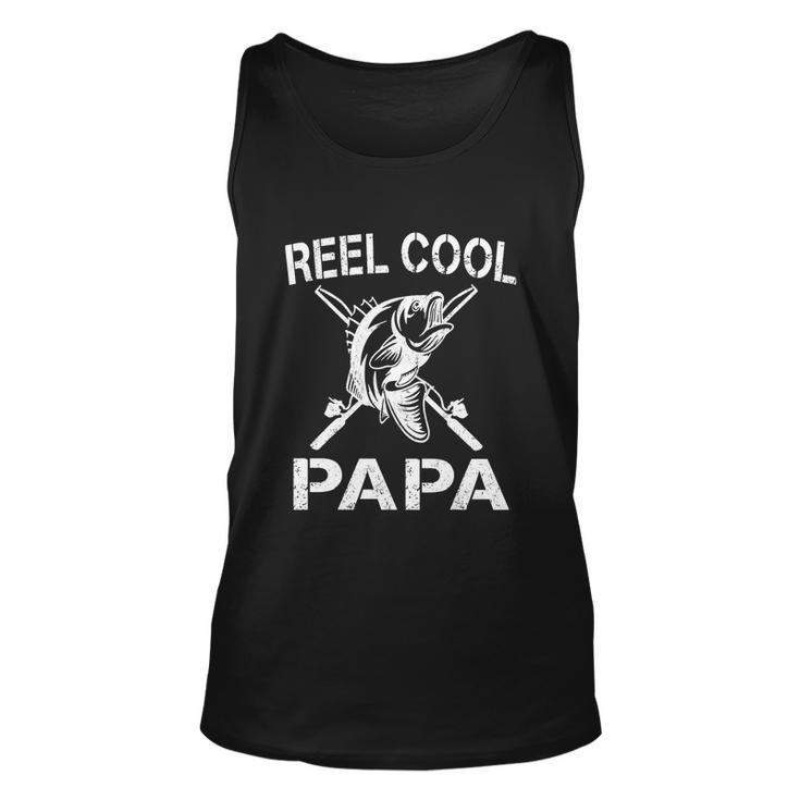 Reel Cool Papa Fishing Dad Gifts Fathers Day Fisherman Fish Unisex Tank Top