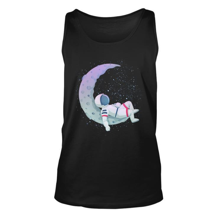 Relaxing Astronaut On The Moon Unisex Tank Top