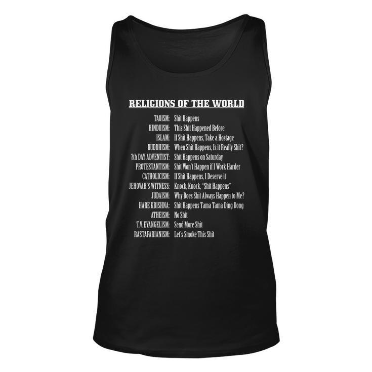 Religions Of The World Tshirt Unisex Tank Top