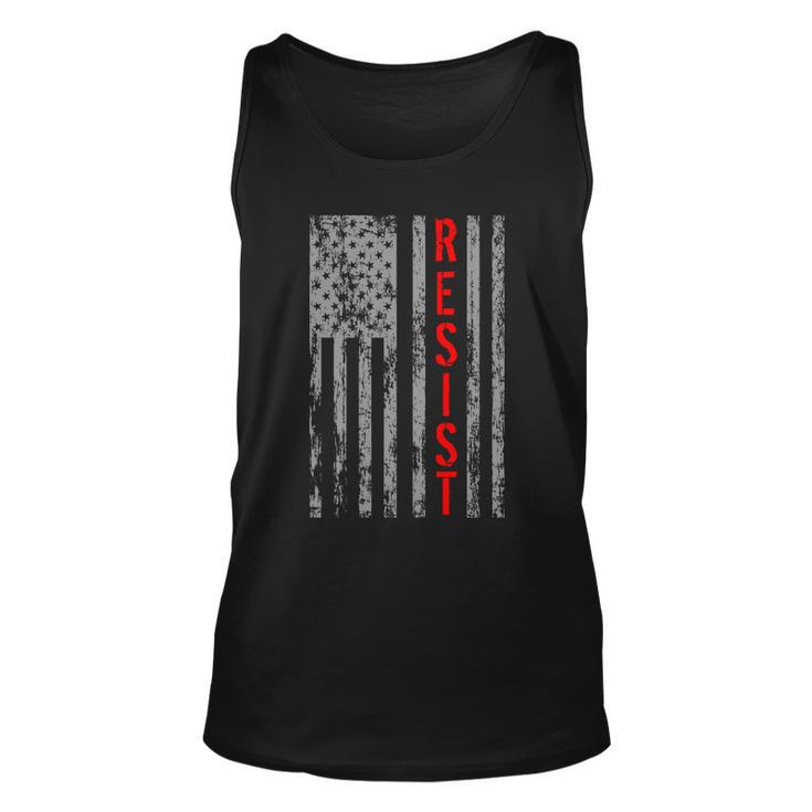 Resist Retro Usa Flag The Resistance Anti Trump Tshirt Unisex Tank Top