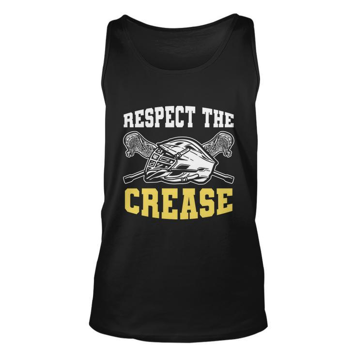 Respect The Crease Lacrosse Goalie Lacrosse Plus Size Shirts For Men And Women Unisex Tank Top