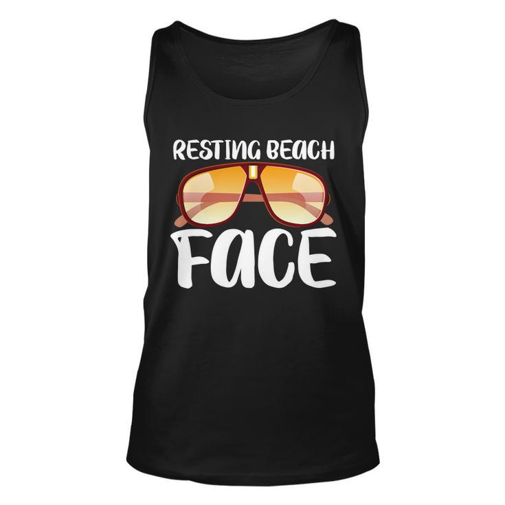 Resting Beach Face Summer Shades Unisex Tank Top