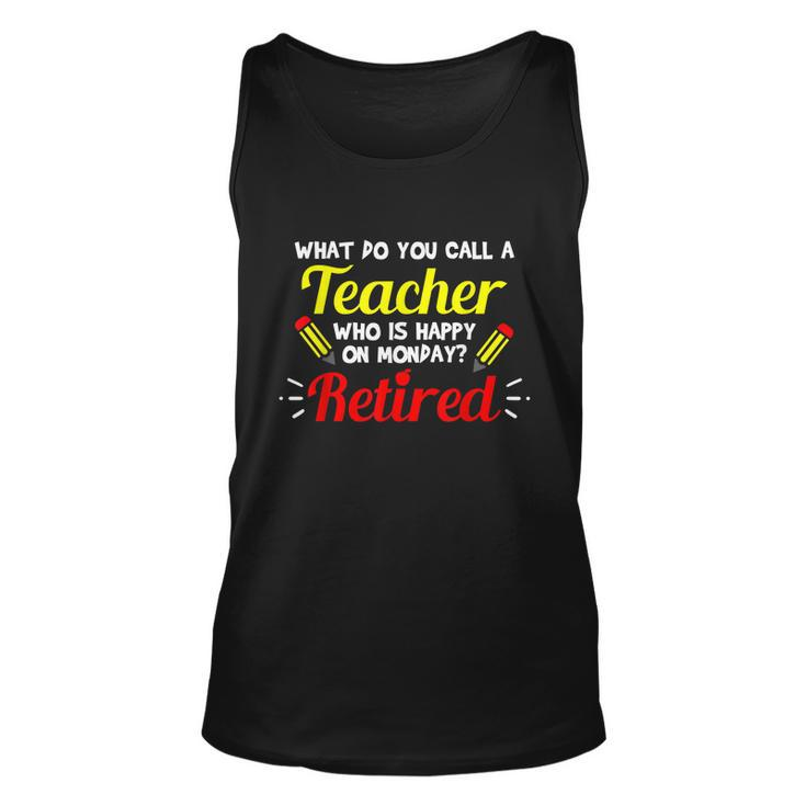 Retired Teacher Funny Teacher Retirement Unisex Tank Top
