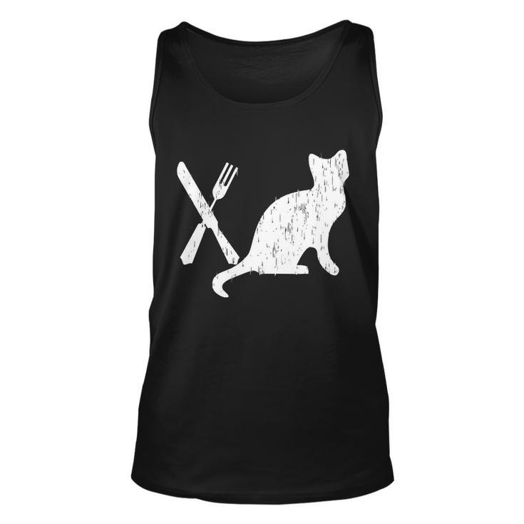 Retro Eat Pussy Funny Cat Spoon Tshirt Unisex Tank Top