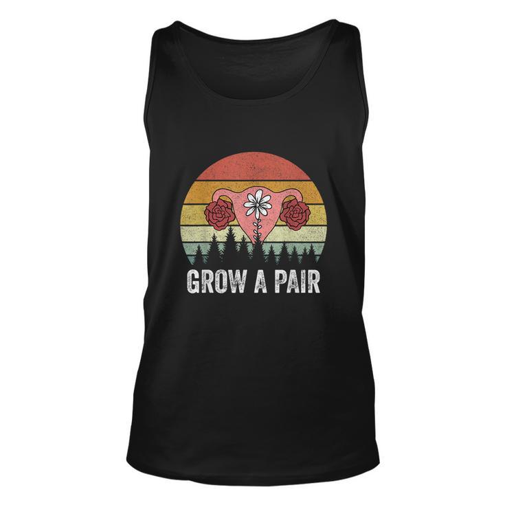 Retro Feminist Movement Grow A Pair Ovaries Unisex Tank Top