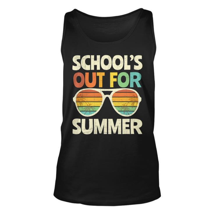Retro Last Day Of School Schools Out For Summer Teacher Gift V3 Unisex Tank Top