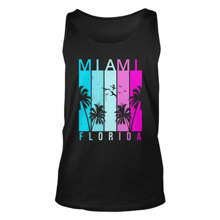 Retro Miami Florida Summer Neon Colors Unisex Tank Top