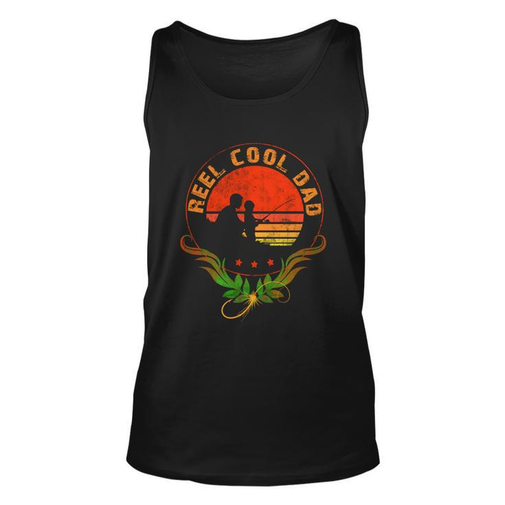 Retro Reel Cool Dad Fishing Daddy Vintage Fishing Dad Funny Gift Cute Gift Unisex Tank Top