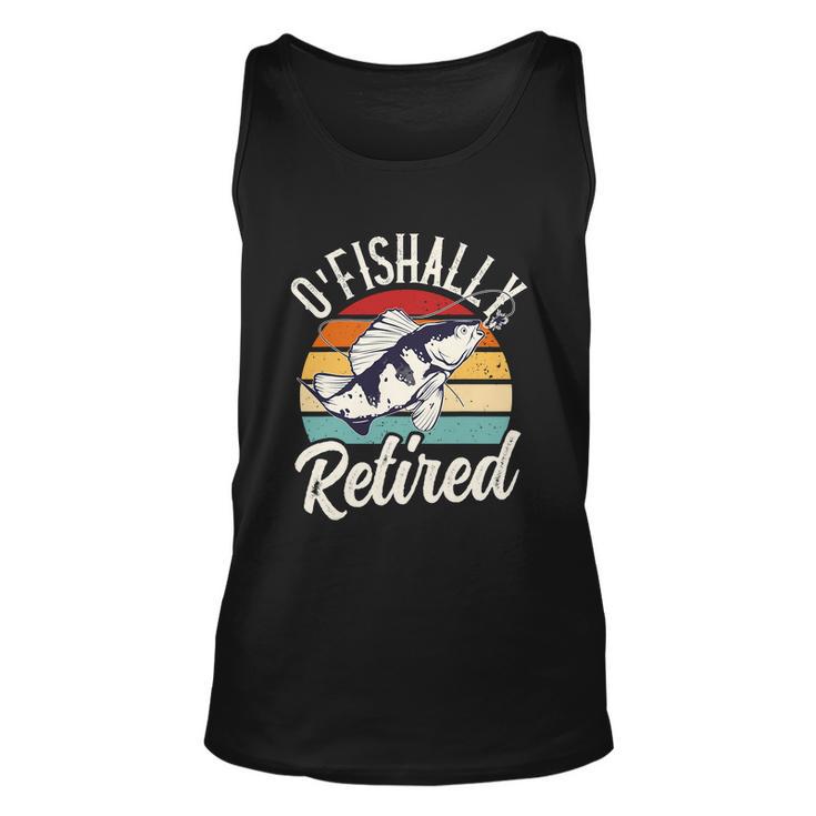 Retro Retirement Ofishally Retired Funny Fishing Unisex Tank Top