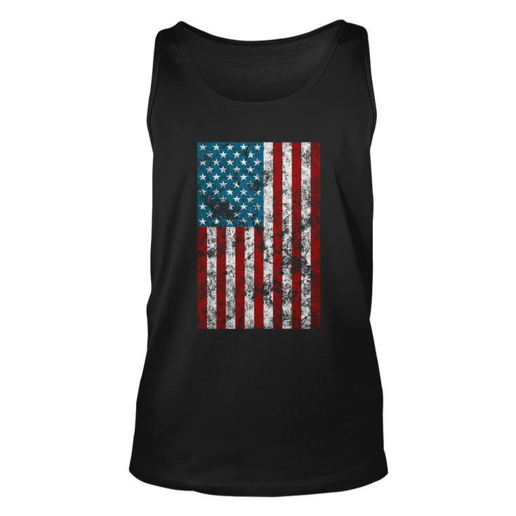 Retro Style 4Th July Usa Patriotic Distressed America Flag Cool Gift Unisex Tank Top