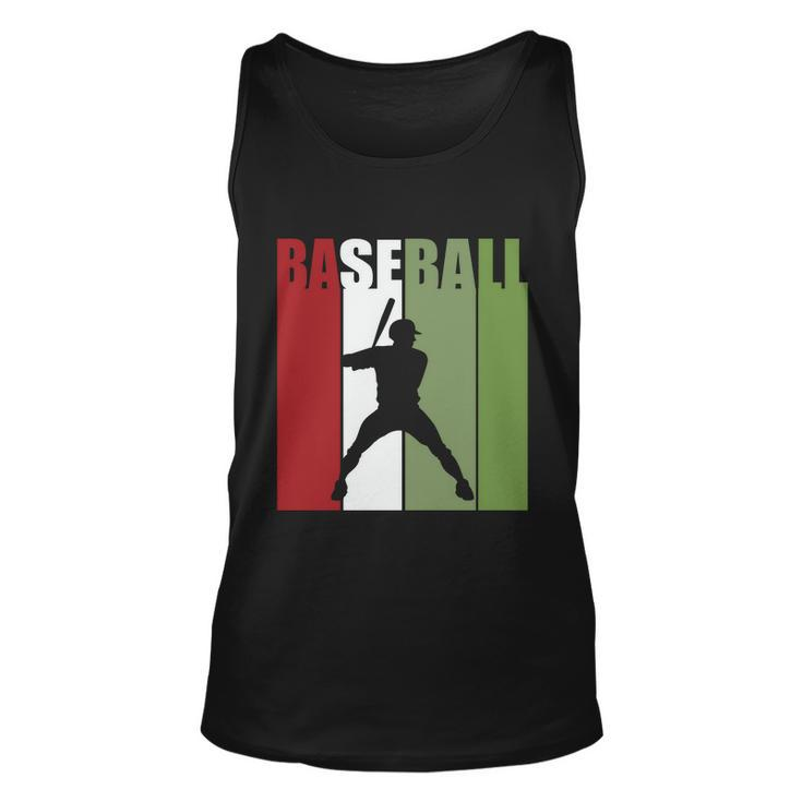 Retro Vintage Baseball Player Silhouette Baseball Lover Baseball Dad Unisex Tank Top