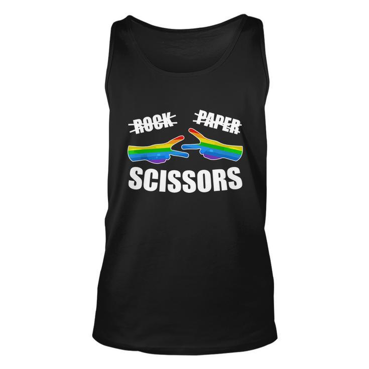 Rock Paper Scissors Lesbian Pride Rainbow Lgbt Unisex Tank Top