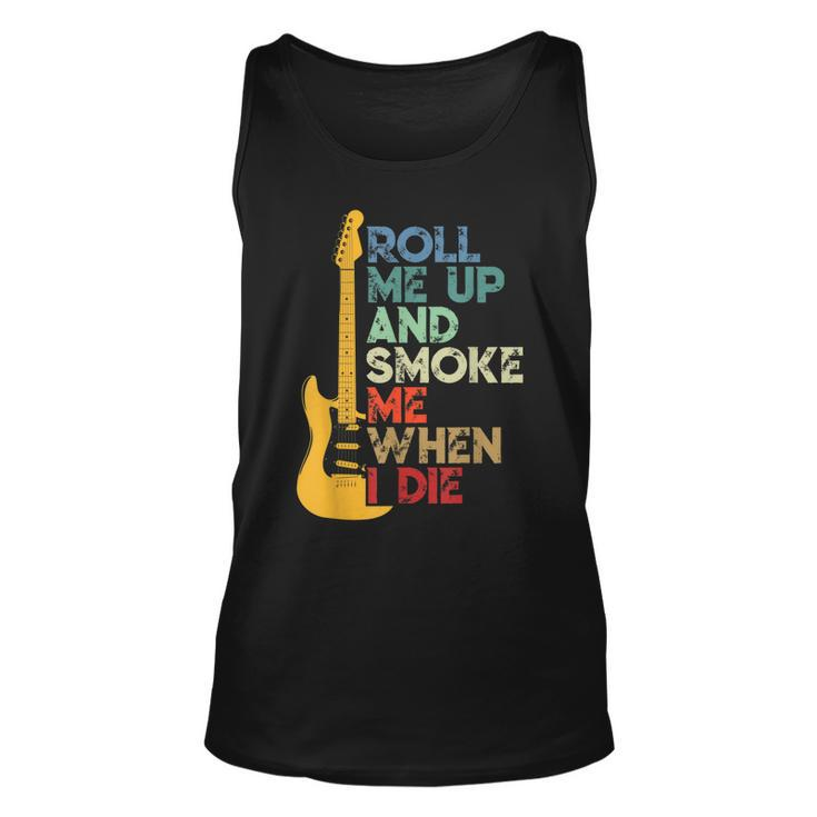Roll Me Up And Smoke Me When I Die Guitar  Men Women Tank Top Graphic Print Unisex