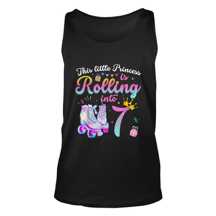 Roller Skate 7Th Birthday Shirt 7 Year Old Girl Party Outfit Unisex Tank Top
