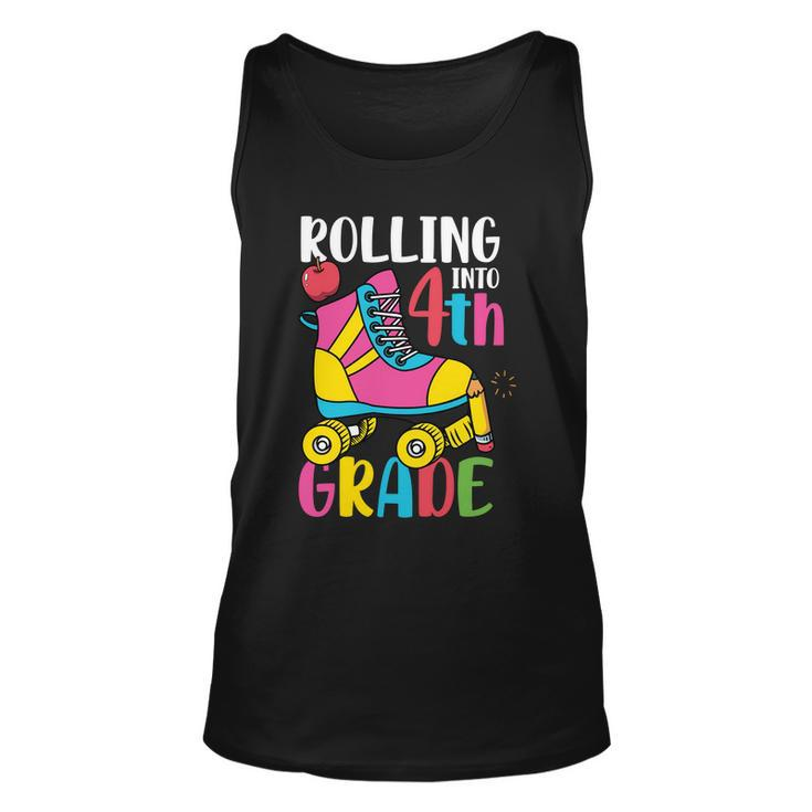 Rolling Into 4Th Grade First Day Of School Back To School Unisex Tank Top