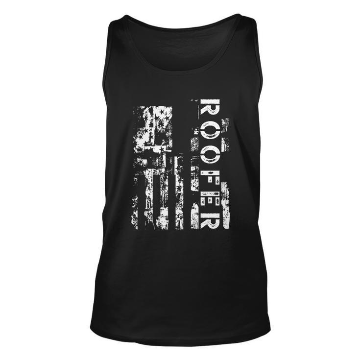 Roofer Us Flag Construction Worker Proud Labor Day Worker Gift Unisex Tank Top