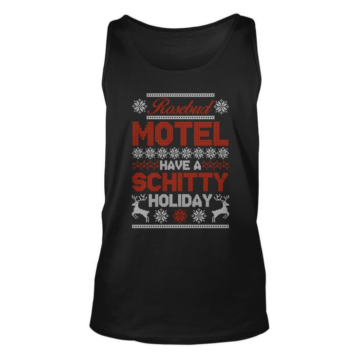 Rosebud Motel Have A Schitty Holiday Ugly Christmas Sweater Unisex Tank Top