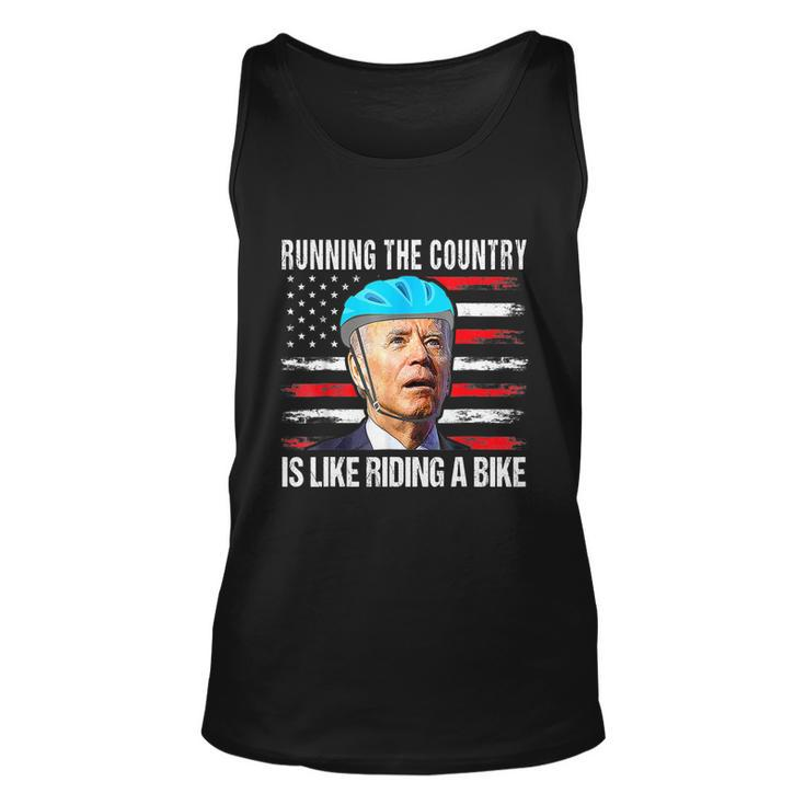 Running The Country Is Like Riding A Bike Biden Unisex Tank Top