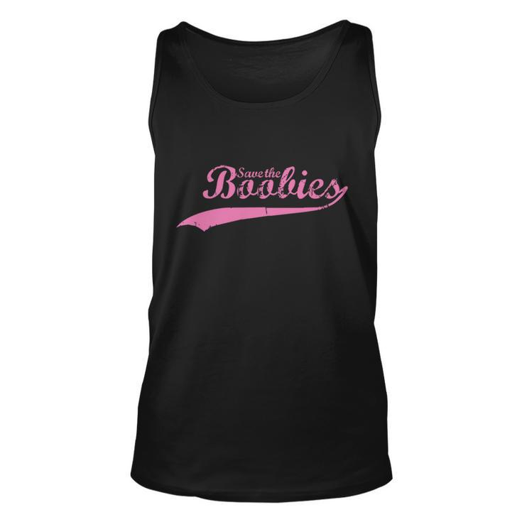 Save The Boobies Retro Breast Cancer Tshirt Unisex Tank Top
