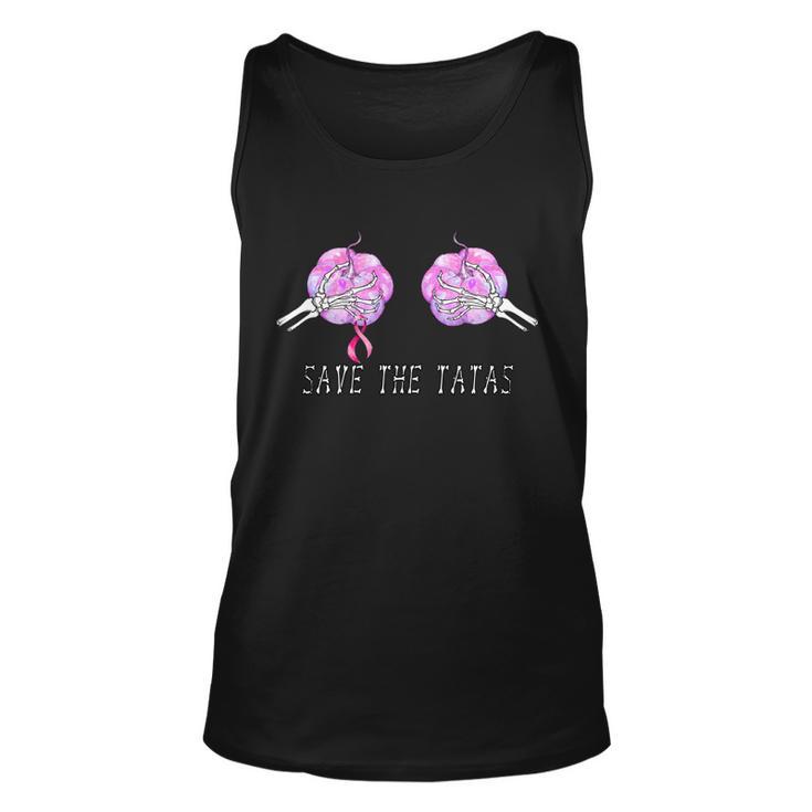 Save The Tatas Halloween Breast Cancer Awareness Tshirt Unisex Tank Top