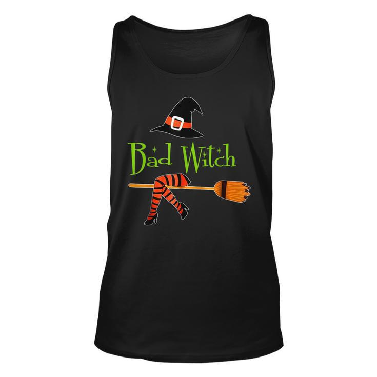 Scary Bad Witch Fly Broomstick Halloween Costume Good Witch  Unisex Tank Top