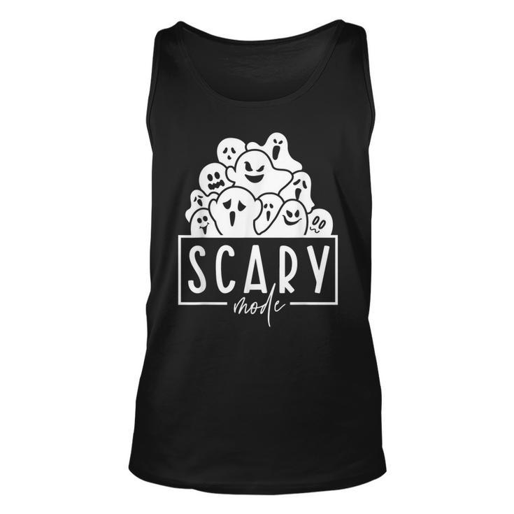 Scary Mode Boo Crew Ghost Spooky Vibes Funny Halloween  Unisex Tank Top