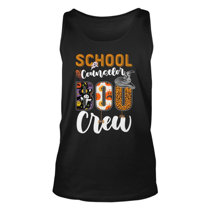 School Counselor Boo Crew Ghost Funny Halloween Matching   Unisex Tank Top