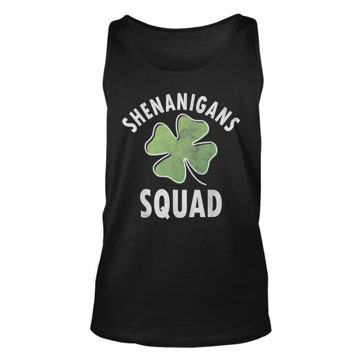 Shenanigans Squad Irish Shamrock Funny Saint Patricks Day  Men Women Tank Top Graphic Print Unisex