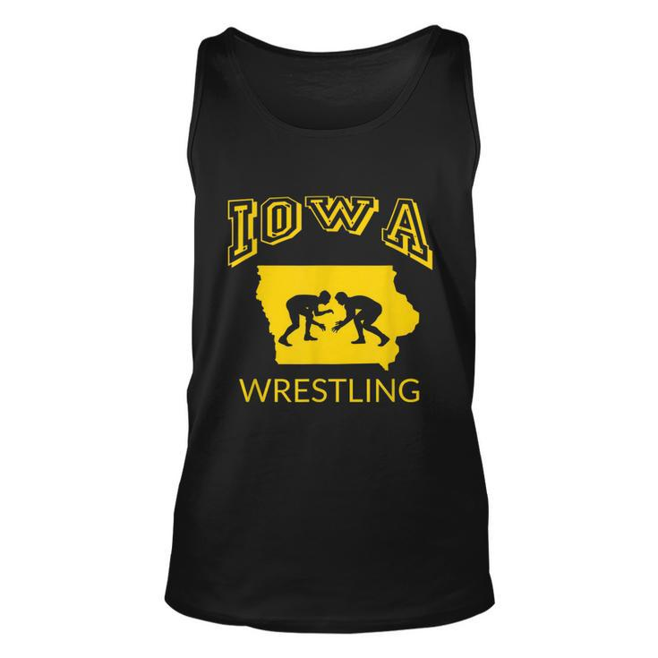 Silhouette Iowa Wrestling Team Wrestler The Hawkeye State Tshirt Unisex Tank Top