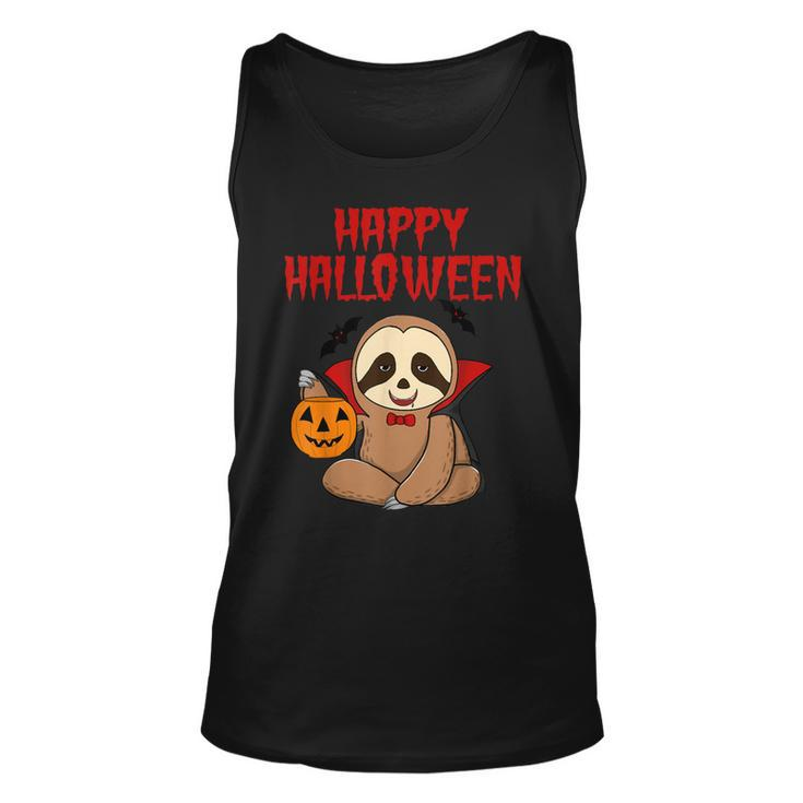 Sloth Halloween Vampire  Trick Or Treat Kids Parents Unisex Tank Top