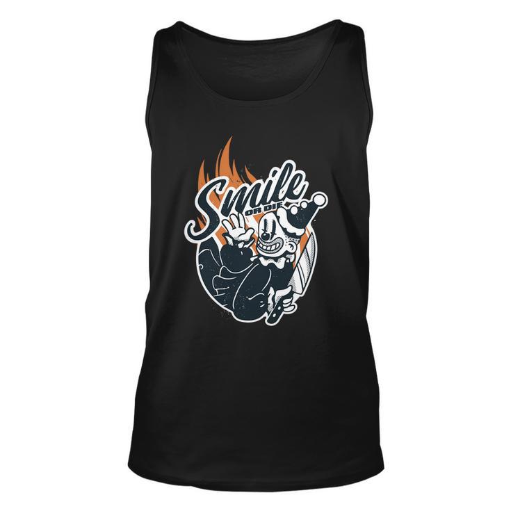 Smile Or Die Scary Clown Halloween Unisex Tank Top