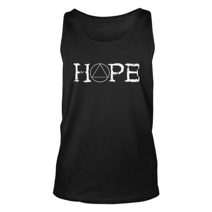 Sobriety Hope Recovery Alcoholic Sober Recover Aa Support Cool Gift Unisex Tank Top