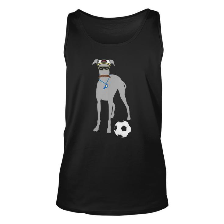 Soccer Gift Idea Fans- Sporty Dog Coach Hound Unisex Tank Top