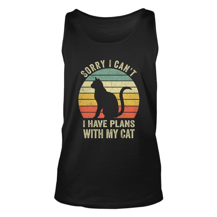 Sorry I Cant I Have Plans With My Cat Funny Cat Lovers Unisex Tank Top