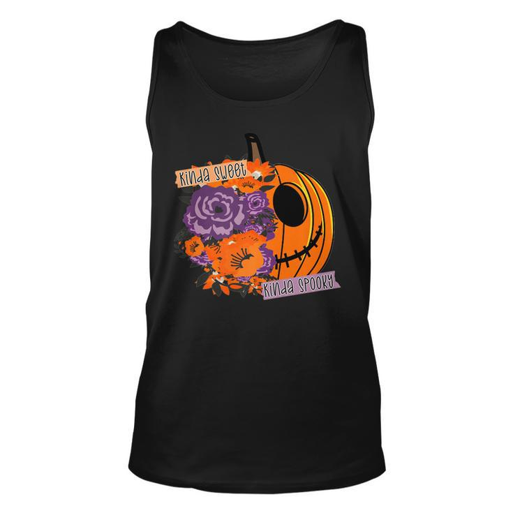 Sorta Sweet Sorta Spooky Funny Halloween Women Girls Pumpkin   Unisex Tank Top